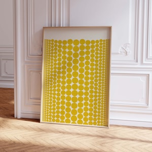 Impression artistique jaune Bauhaus simple et moderne