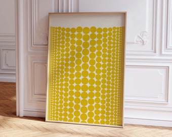 Yellow Modern Simple Abstract Art Print
