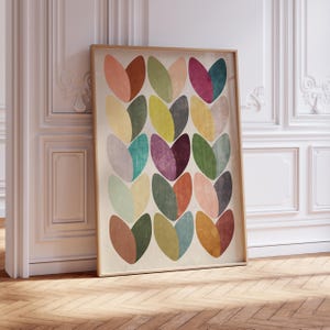Scandinavian Wall Art Abstract Heart Print Scandinavian Decor Large Nursery Decor Scandi Print Kids Room Decor Girls Room Decor Kids Room