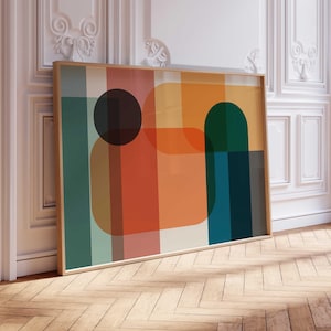 Colorful Bright Bold Abstract FRAMED Wall Art Print