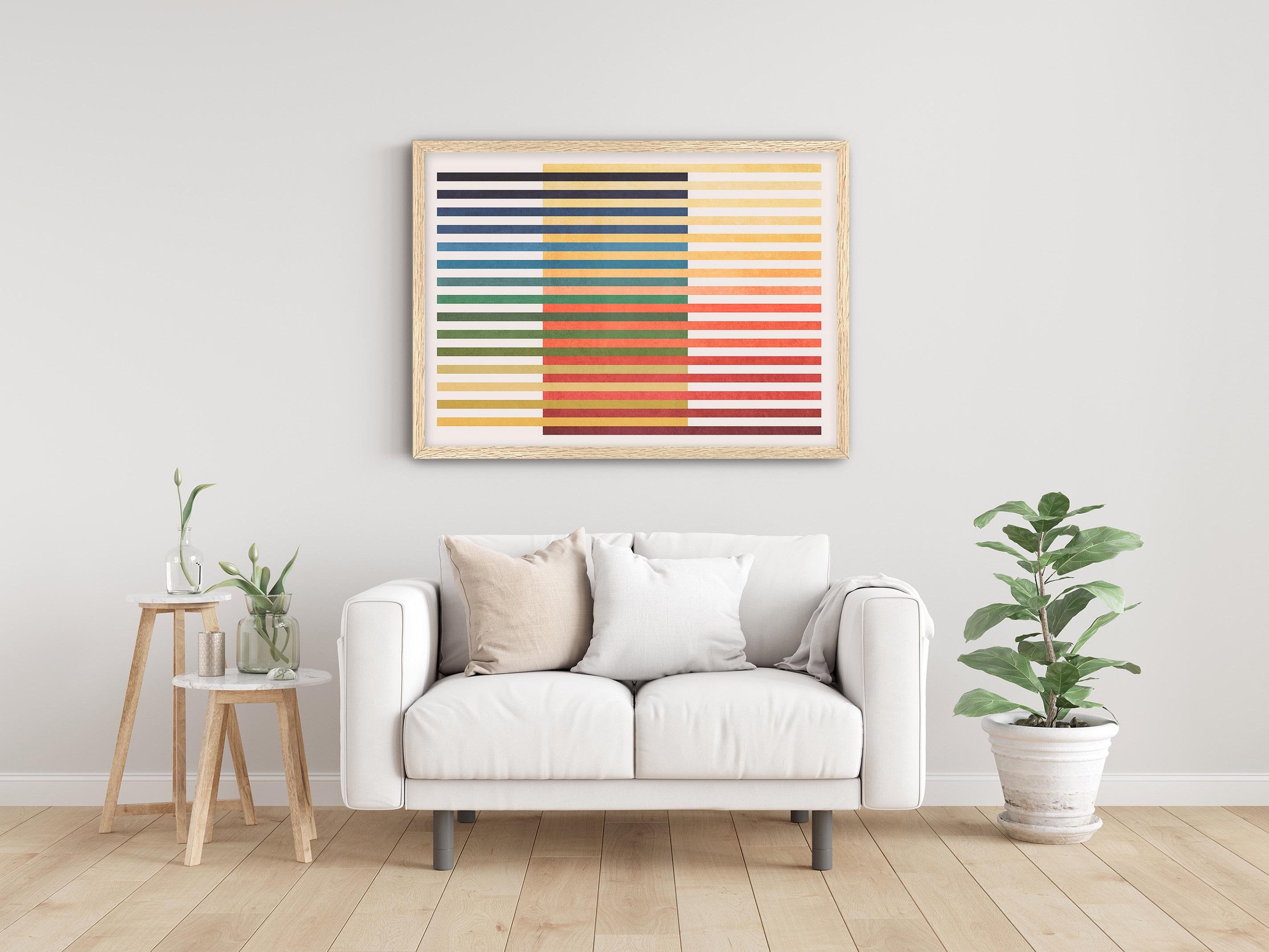 Boho Modern Art Pastel Abstract FRAMED Print