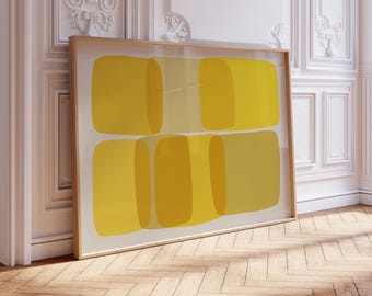 Cool Yellow Modern Abstract Print