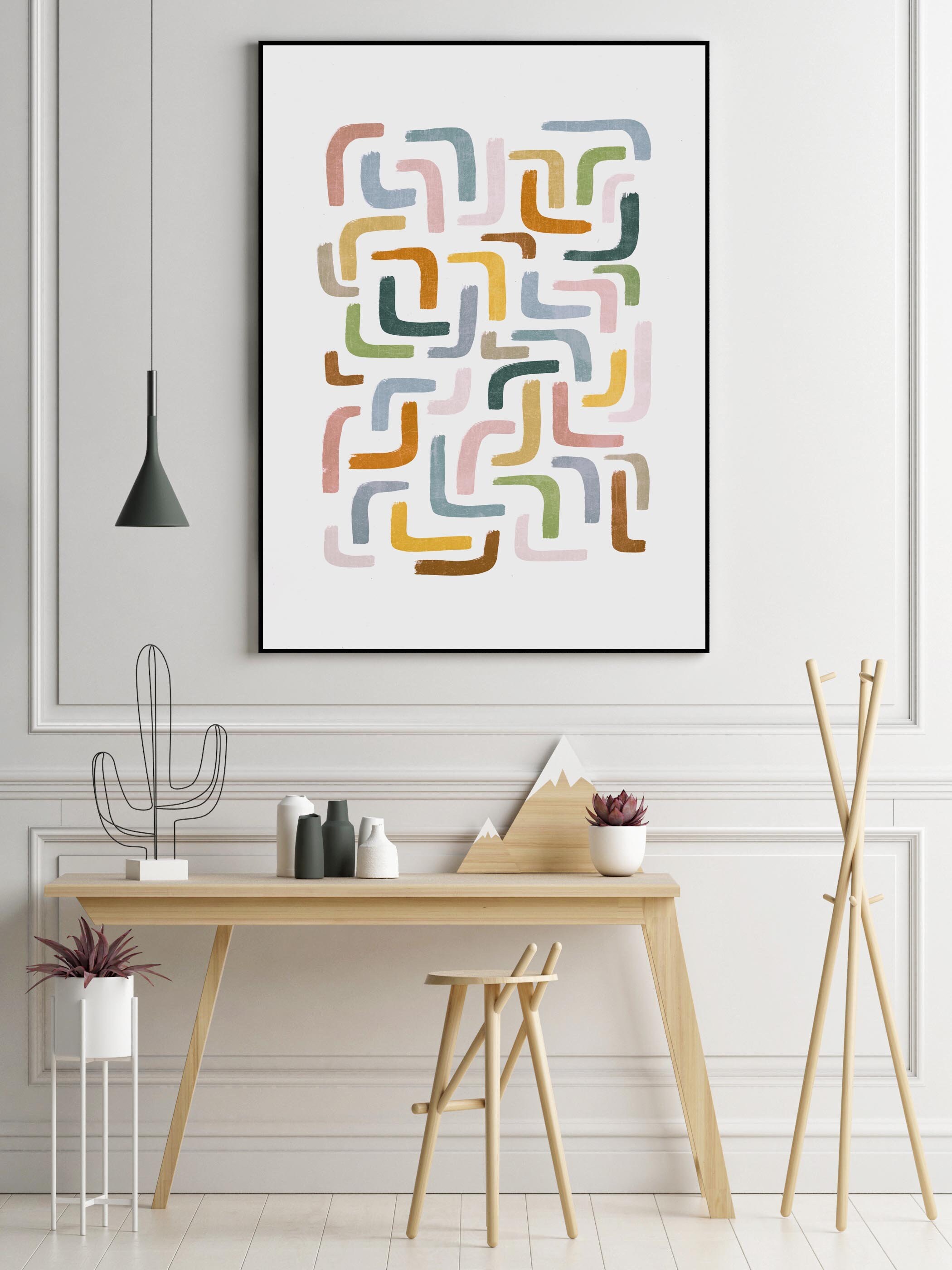 Modern Abstract Wall Art Print Abstract Colorful Artwork | Etsy