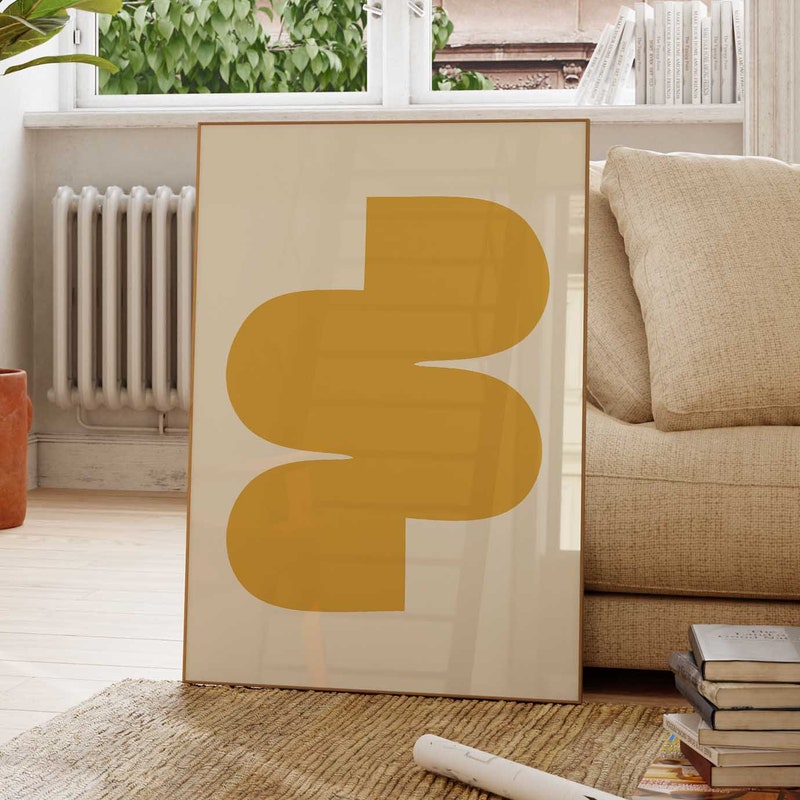 Yellow Modern Print - Etsy