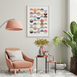 Cute Scandi Polka Dot Art Print image 6