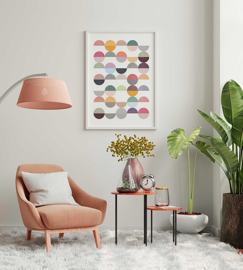 Cute Scandi Polka Dot Art Print image 6