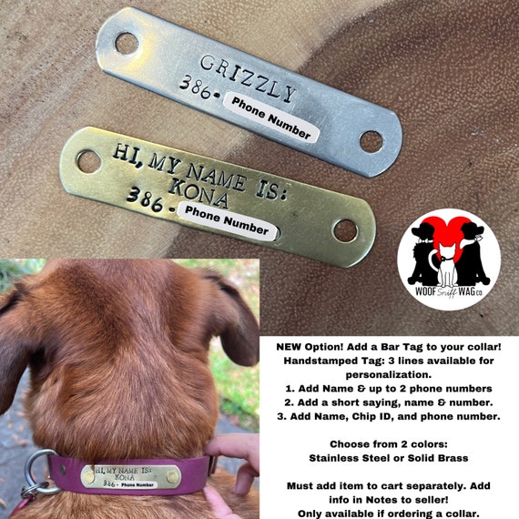 Dog Collar with Name Plate Personalized Rivets Safe Pet Collar Metal  Leather Buckle Adjustable Collar for Dog and Cat Heavy Duty Collar Pet  Collar