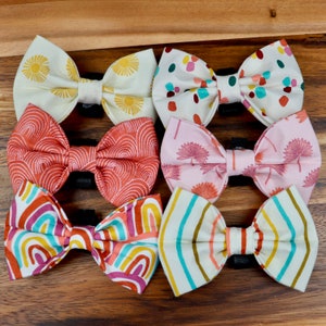 Retro Color Bow tie Collection • Bow ties for Dogs/Cat and Their human Parents. Match with hair bows. Read Description