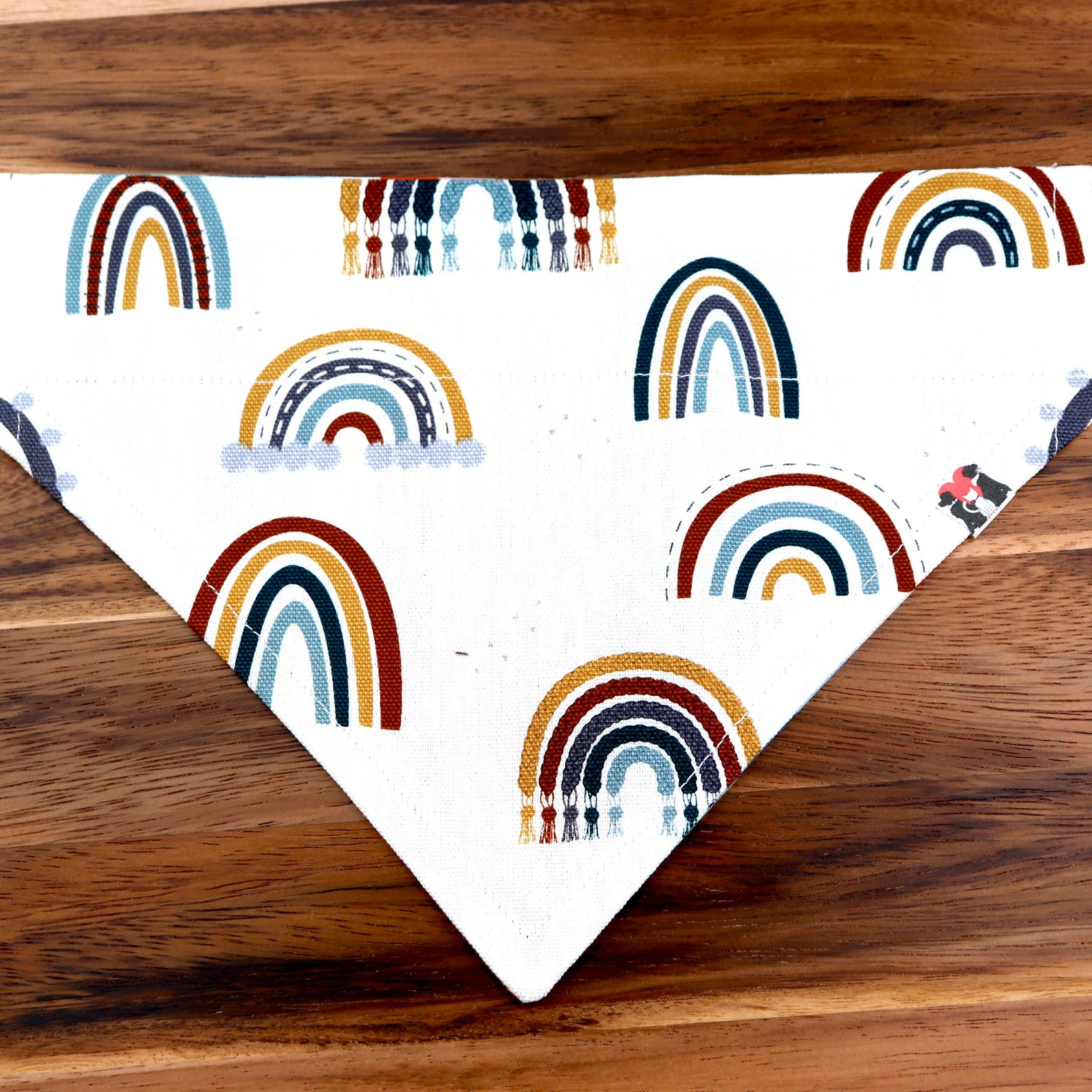 Muted Rainbow Tassels Bandana Reversible Dog or Cat Bandana Etsy