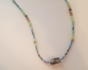 green paisley pendant necklace