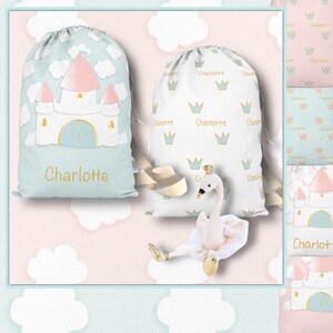 Fairytale Nursery Laundry Bag-Princess Nursery-Pink Nursery Decor-Personalized Laundry Bag-Nursery Storage-Toy Storage-Playroom Storage