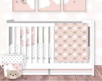 Personalized Nursery Bedding Personalized Crib Bedding Pink Etsy