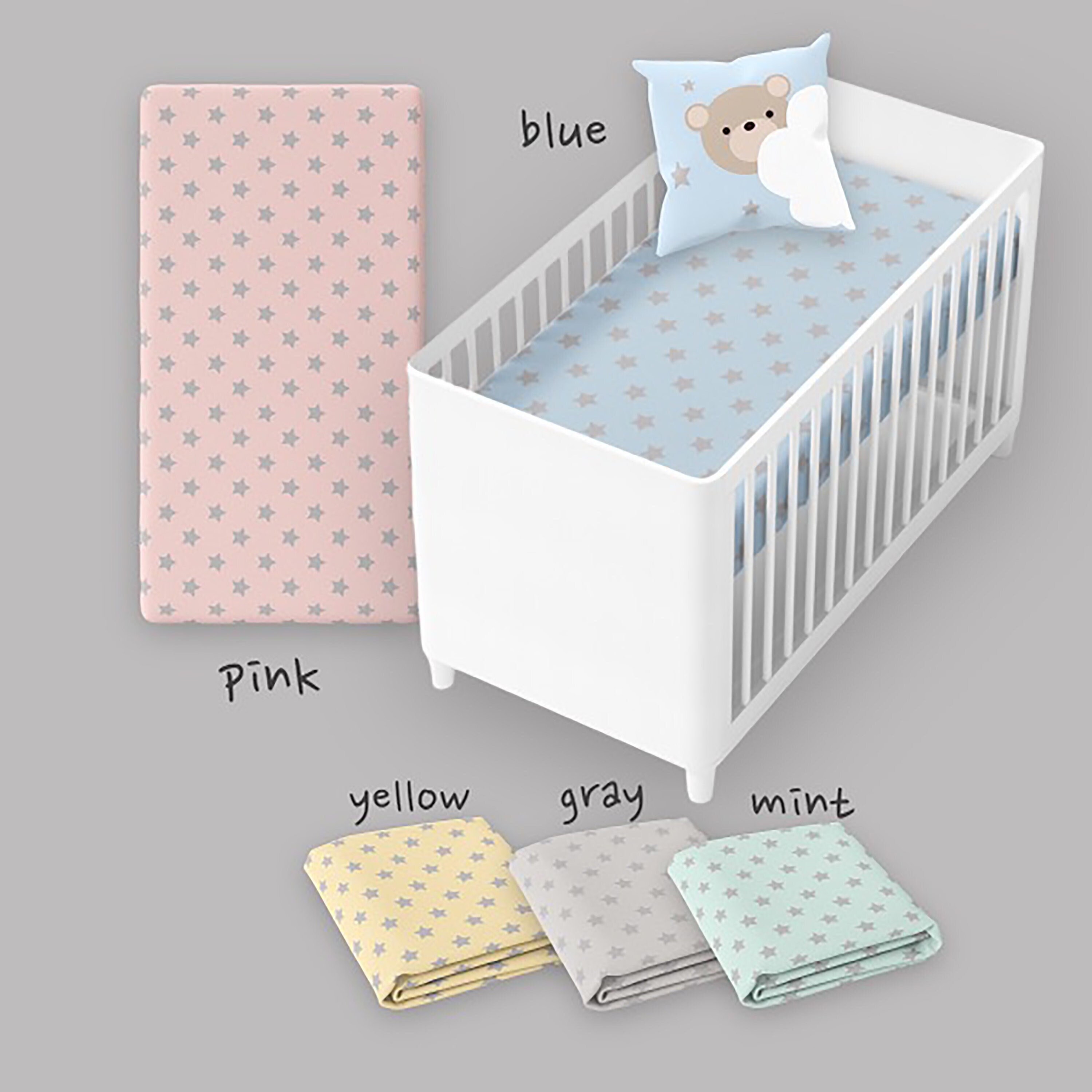Star Nursery Crib Sheetfitted Crib Sheetjersey Knit Crib Etsy
