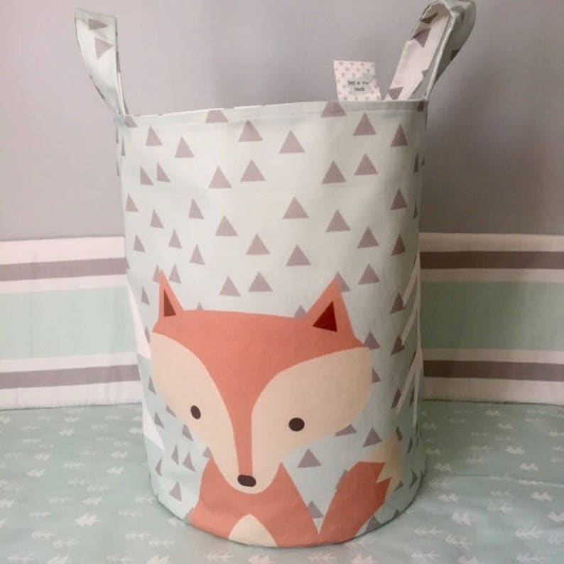 Woodland Nursery Décorstorage Basketmint Neutral Etsy