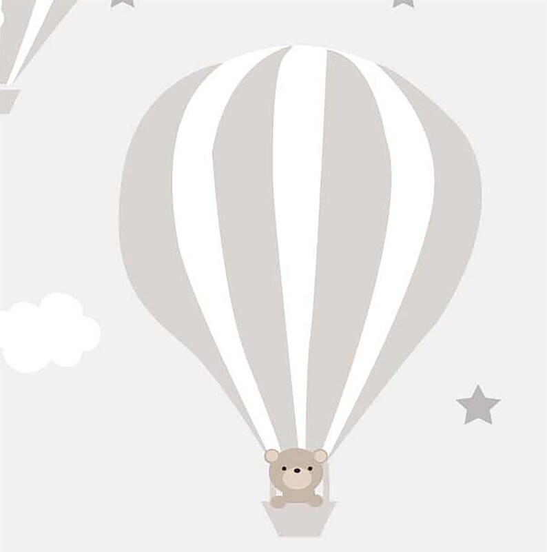 Hot Air Balloon Crib Sheetfitted Crib Sheetgrey Etsy