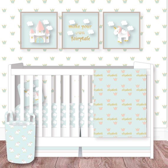 Fairytale Nursery Unicorn Nursery Personalized Nursery Etsy