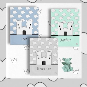 Knight Nursery-Fairytale Theme Baby Gift-Baby Boy Blanket-Castle Baby Blanket-Minky Baby Blanket-Personalized Baby Blanket