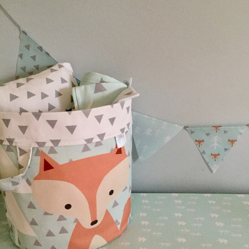 Woodland Nursery DécorStorage BasketMint Neutral Etsy