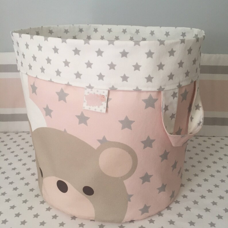 Woodland Nursery Décorbear Storage Basketspink Girl Etsy