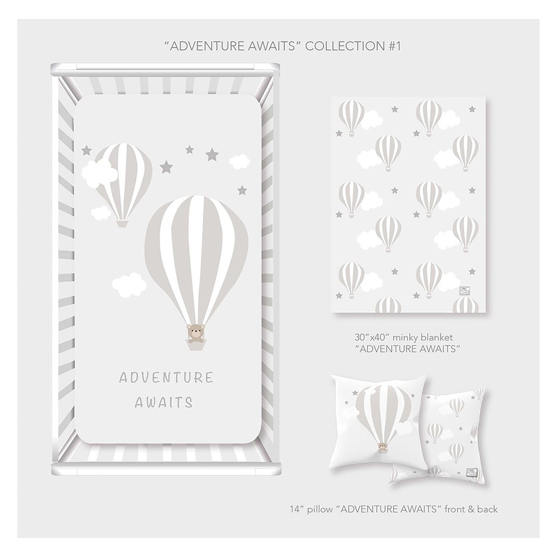 Hot Air Balloon Theme Nursery Setbaby Nursery Gift Etsy