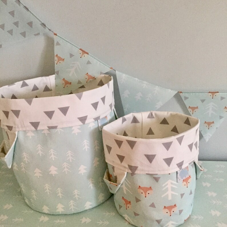 Woodland Nursery Décorstorage Basketmint Neutral Etsy