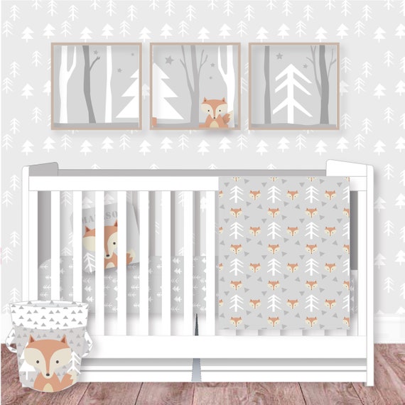 fox bedding crib