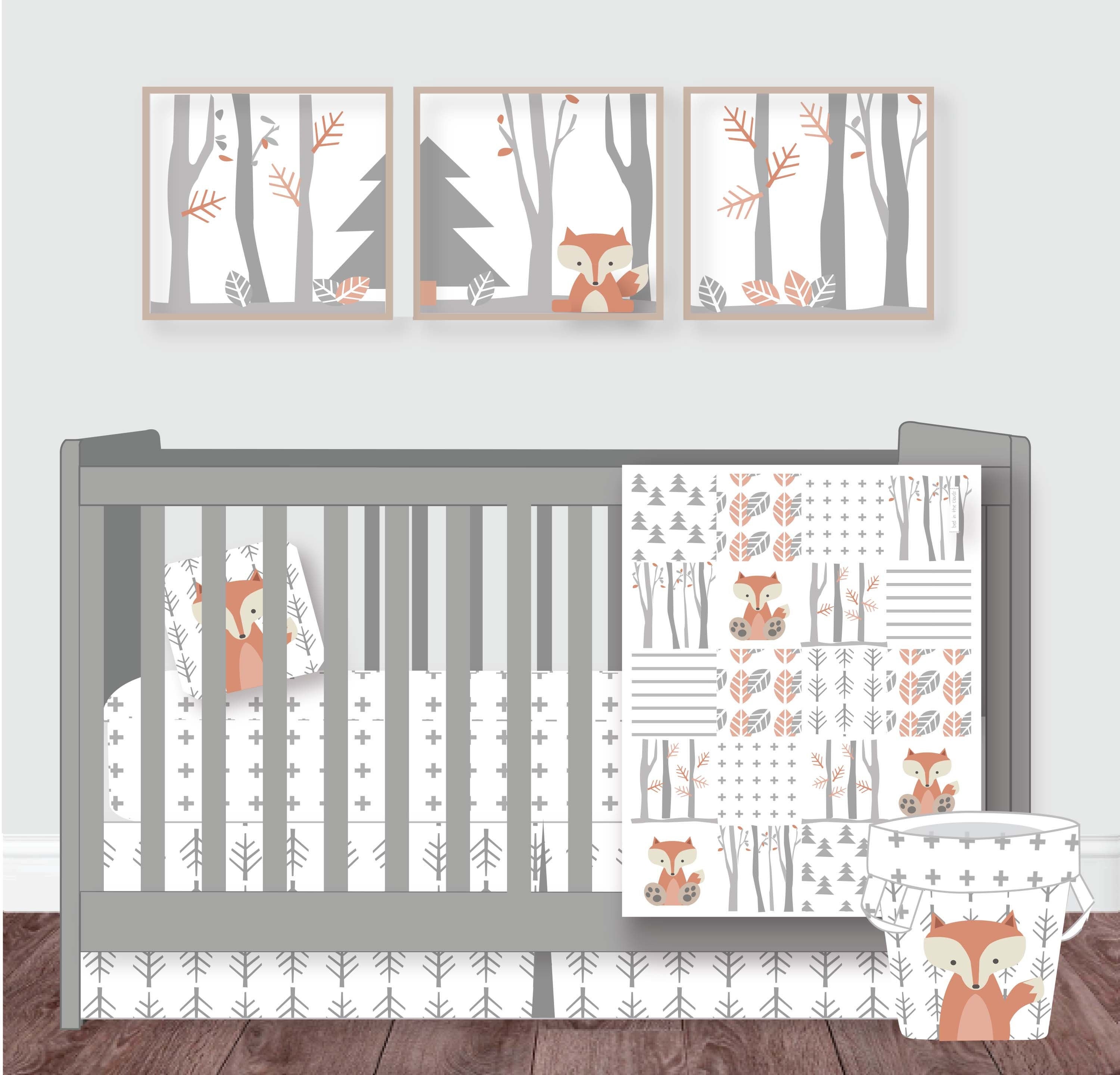 fox crib set