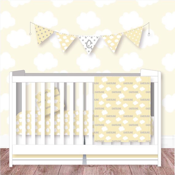 yellow nursery bedding