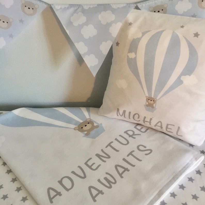 Hot Air Balloon Nursery Beddingpersonalized Nursery Etsy