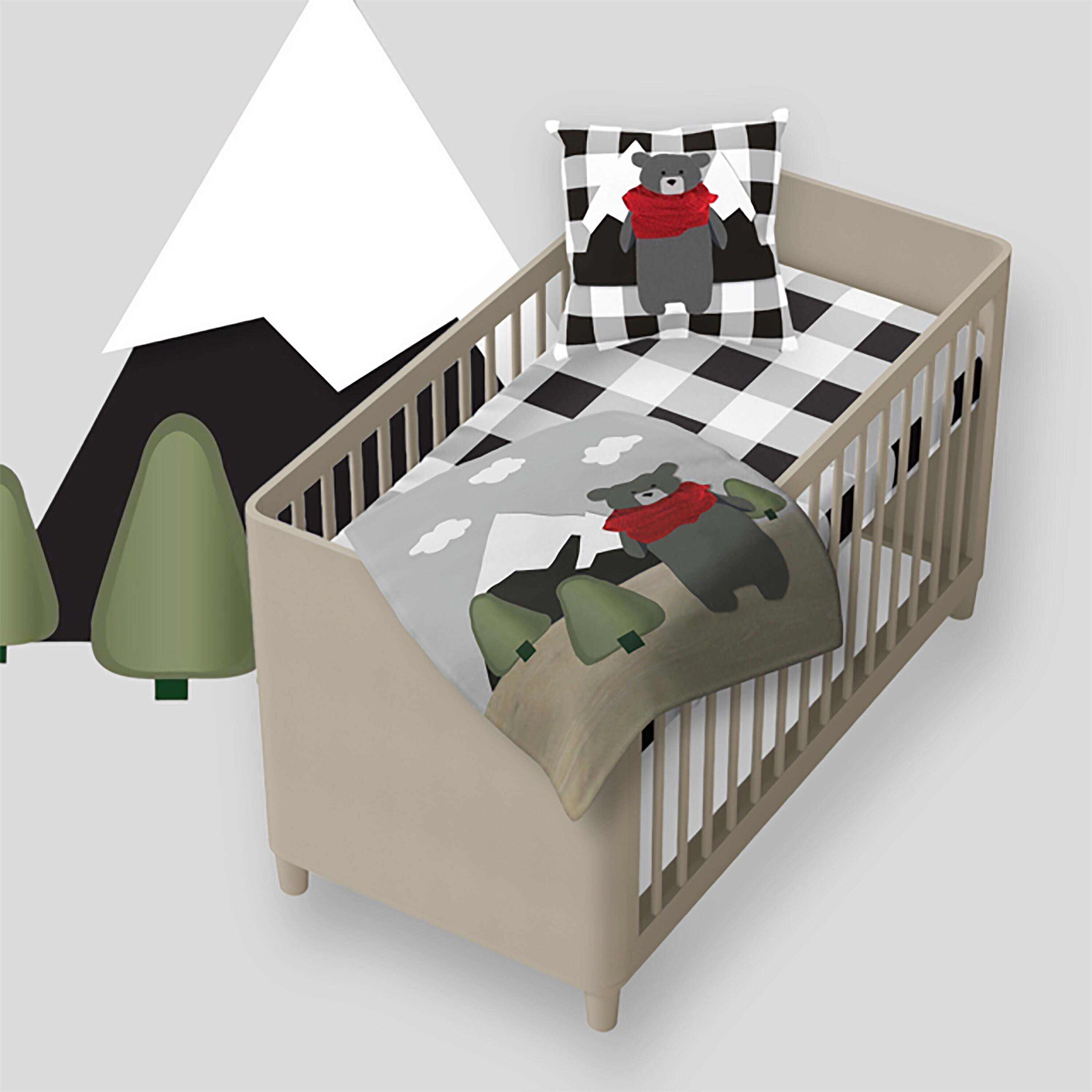 Mountain Theme Nursery Set-baby Nursery Gift Set-boy Nursery