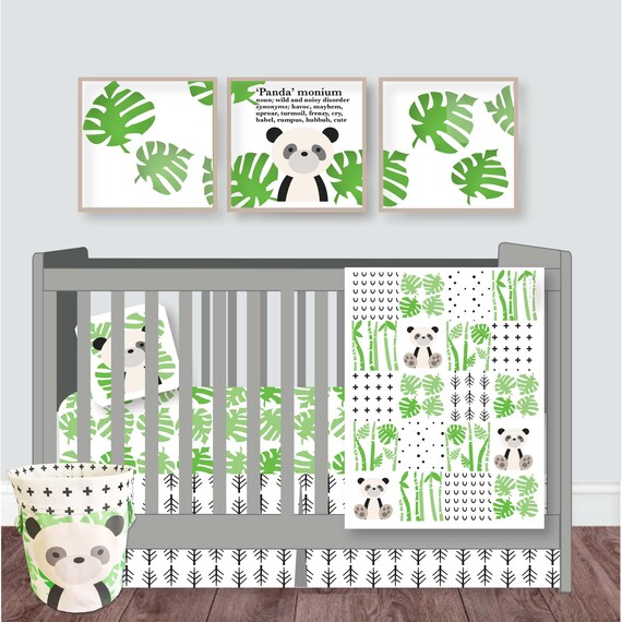 panda nursery bedding