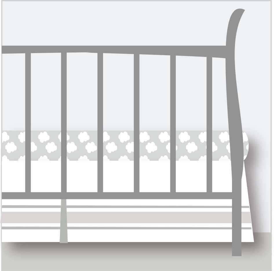dark grey cot bed