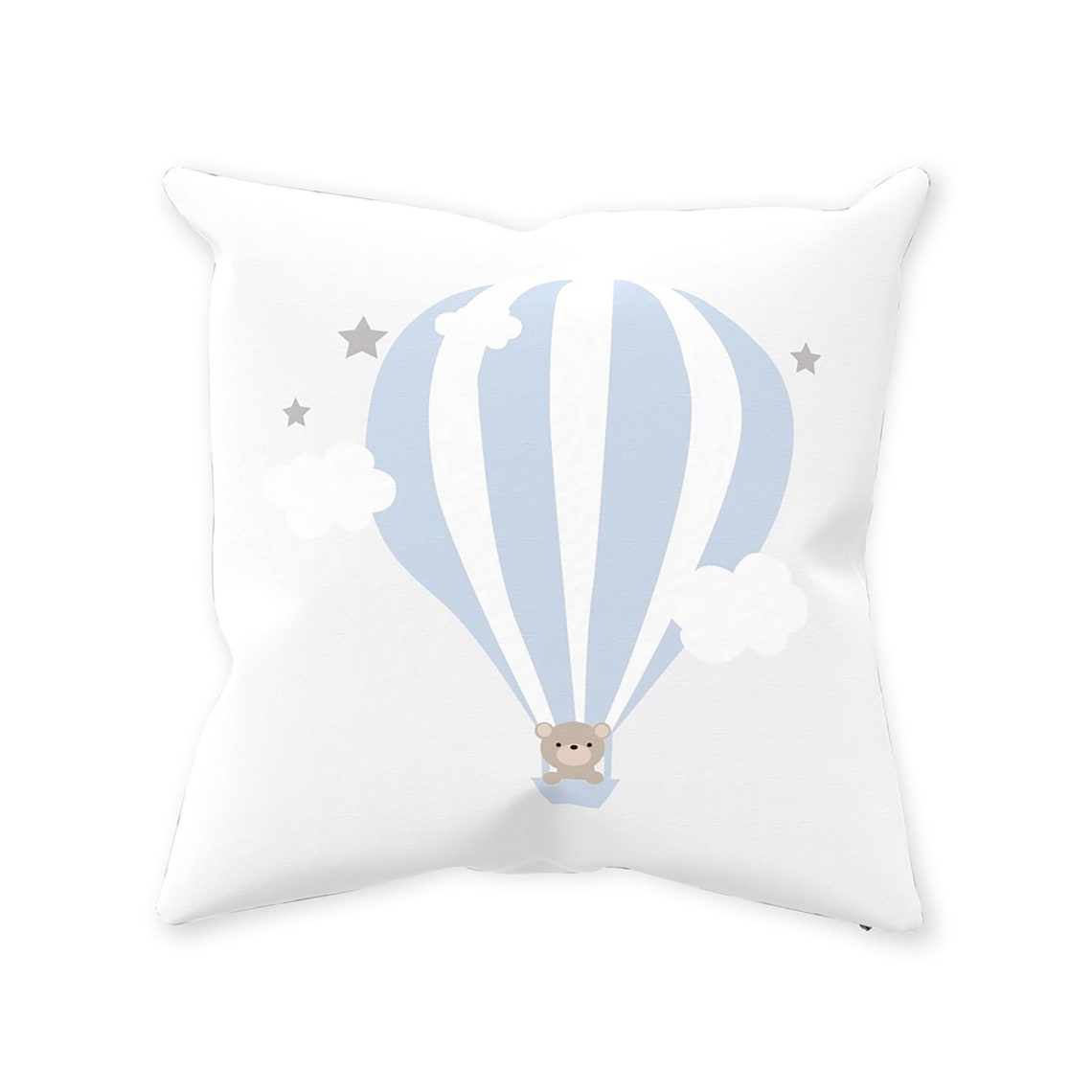 Hot Air Balloon Pillow Setbaby Pillowgrey & Blue Nurseryboy Etsy