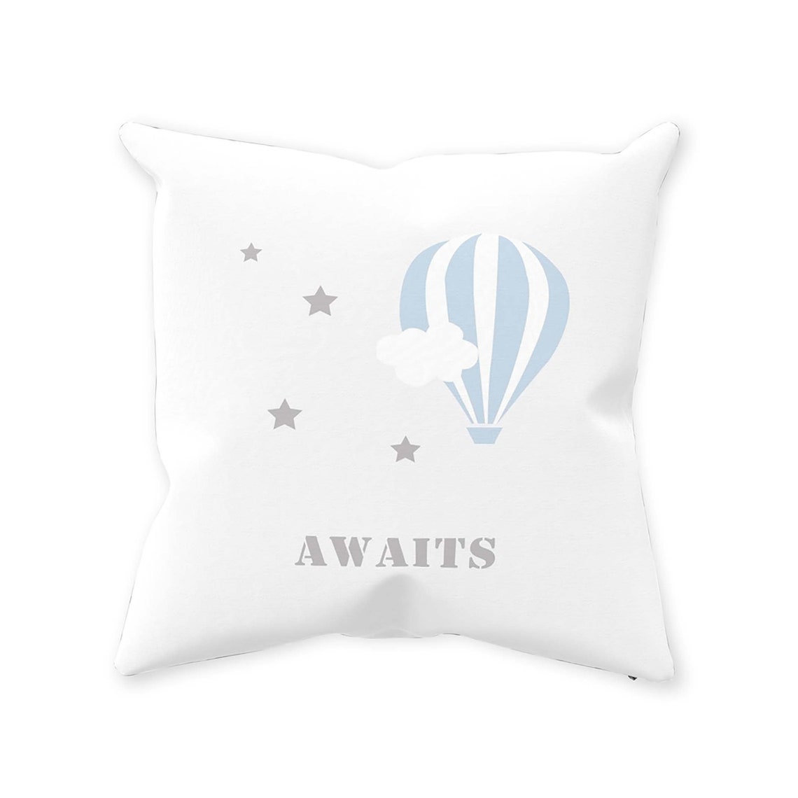 Hot Air Balloon Pillow Setbaby Pillowgrey & Blue Nurseryboy Etsy