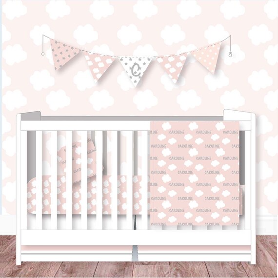 pink nursery bedding