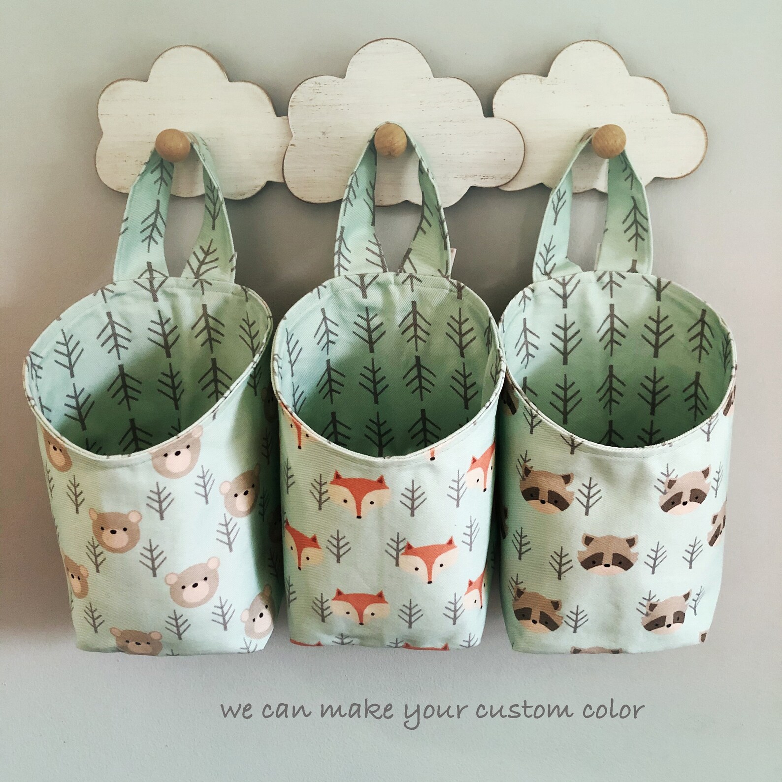 Woodland Nursery Décorwoodland Storage Podsnursery Etsy UK