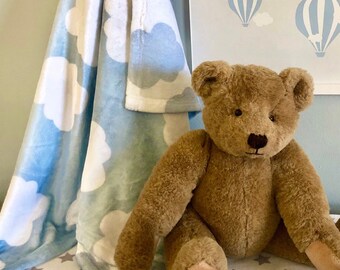 crib clouds blanket personalized