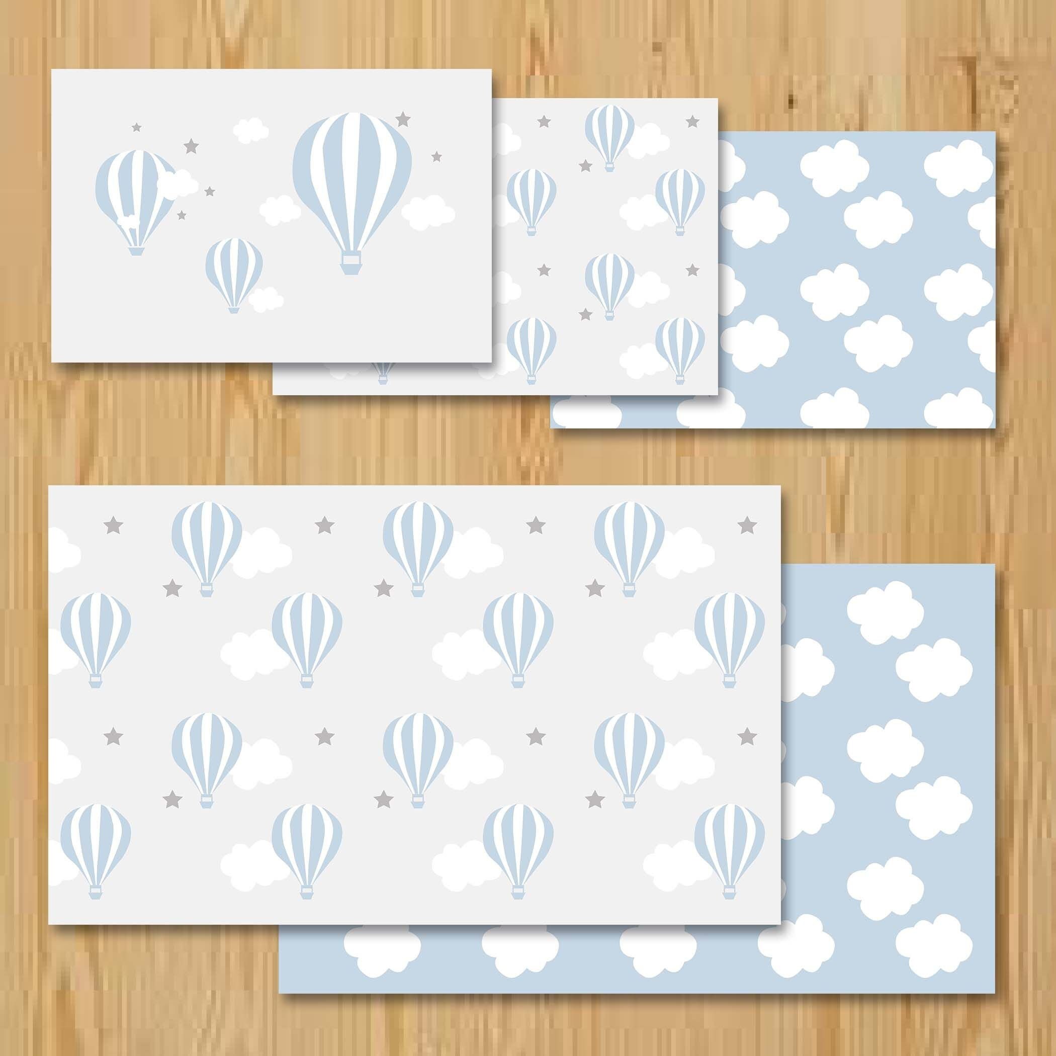 Hot Air Balloon Nursery Room Rughot Air Balloon Nurserycloud Etsy