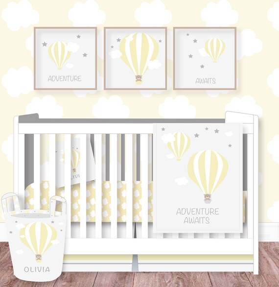 hot air balloon crib set
