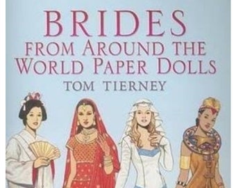 Floral Brides Paper Dolls Etsy - 