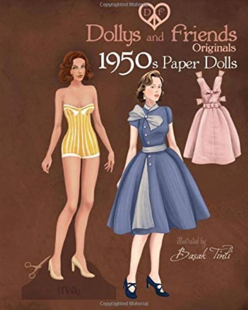 1950s Paper Dolls 50's Vintage Fashion Paper Doll Etsy