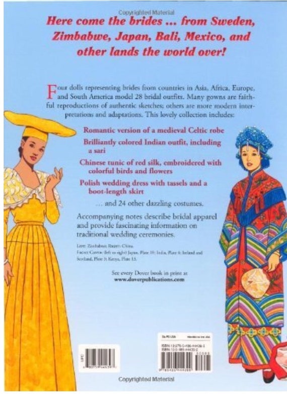 brides from around the world paper dolls