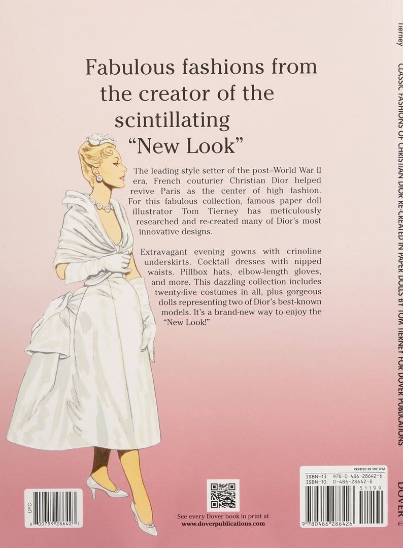 Classic Christian Dior Vintage Style Paper Doll Collectible - Etsy