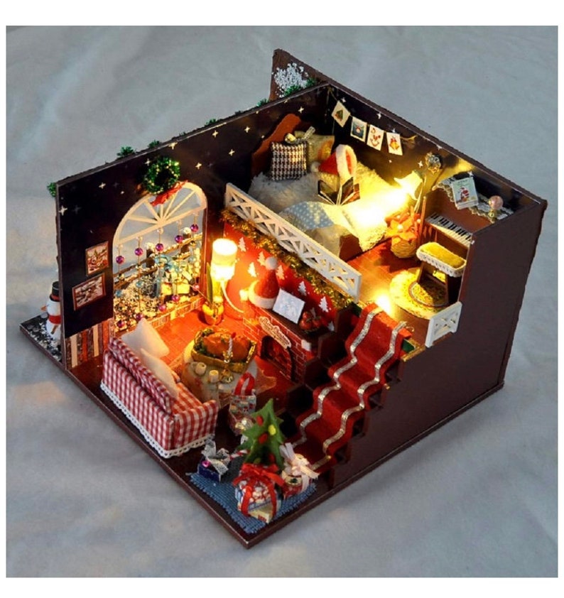 Christmas LED Dollhouse Kit All Pieces Included / DIY Etsy