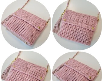 dusty rose evening bag