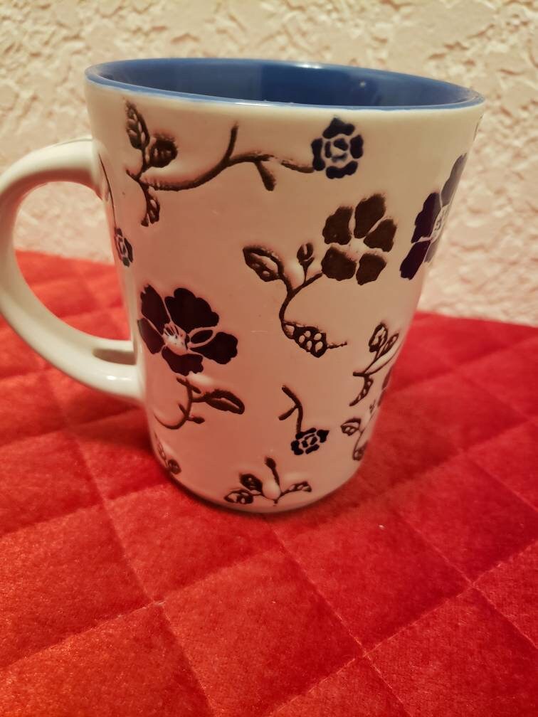 Pier 1 Imports Hand Painted Stoneware Mug Etsy