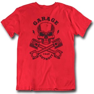 DETROIT GARAGE t-shirt Rouge