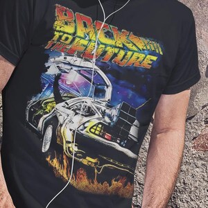 Black T-shirt inspired by the movie Back to the Future - 100% cotton 180 g/m² - for Men/Women/Children - Gift idea - Durable print image 2