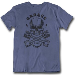 DETROIT GARAGE t-shirt Bleu Jean