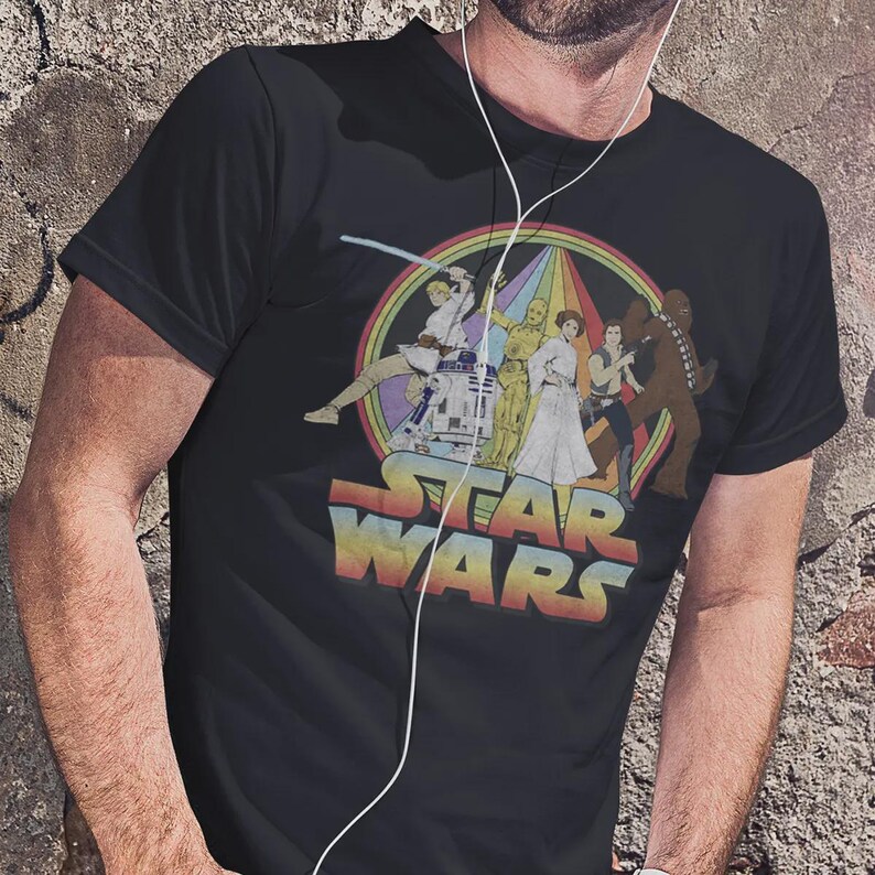 Camiseta negra inspirada en el universo de Star Wars - 100% algodón 180 g/m² - para hombre/mujer/niño - Idea de regalo - Estampado duradero imagen 3